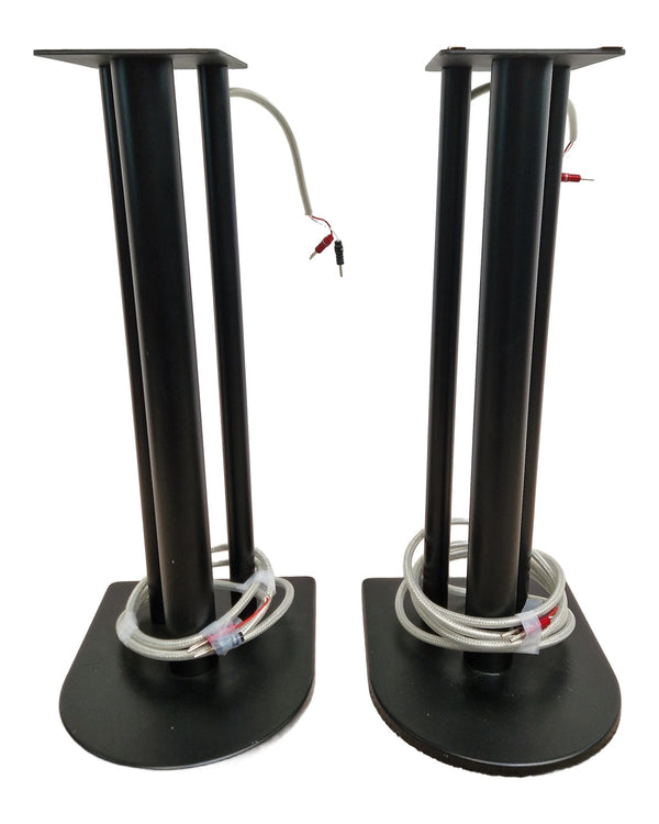 Hi-Fi Speaker Stands - Built In Banana Jack Leads - Excellent