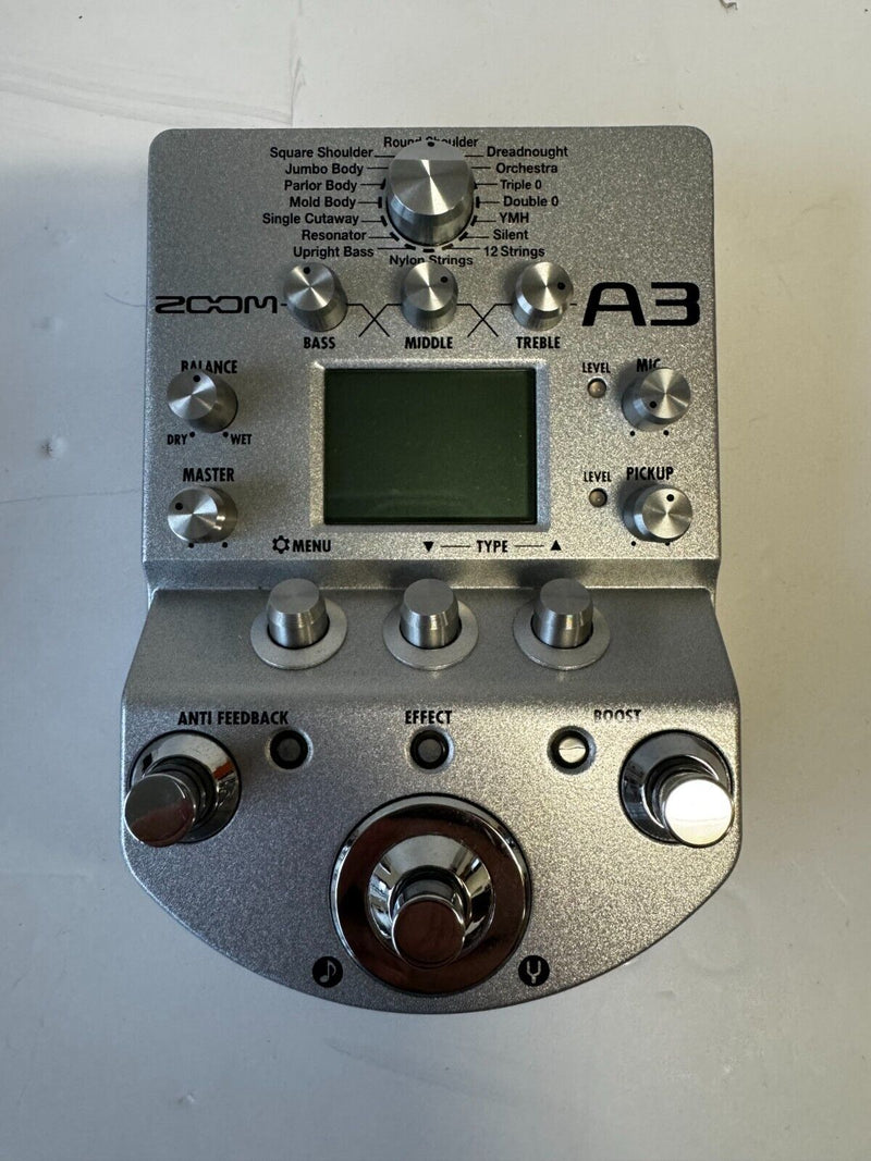 Zoom A3 Pre-Amp & Effects Pedal for Acoustic Guitar With US Power Supply - image 2