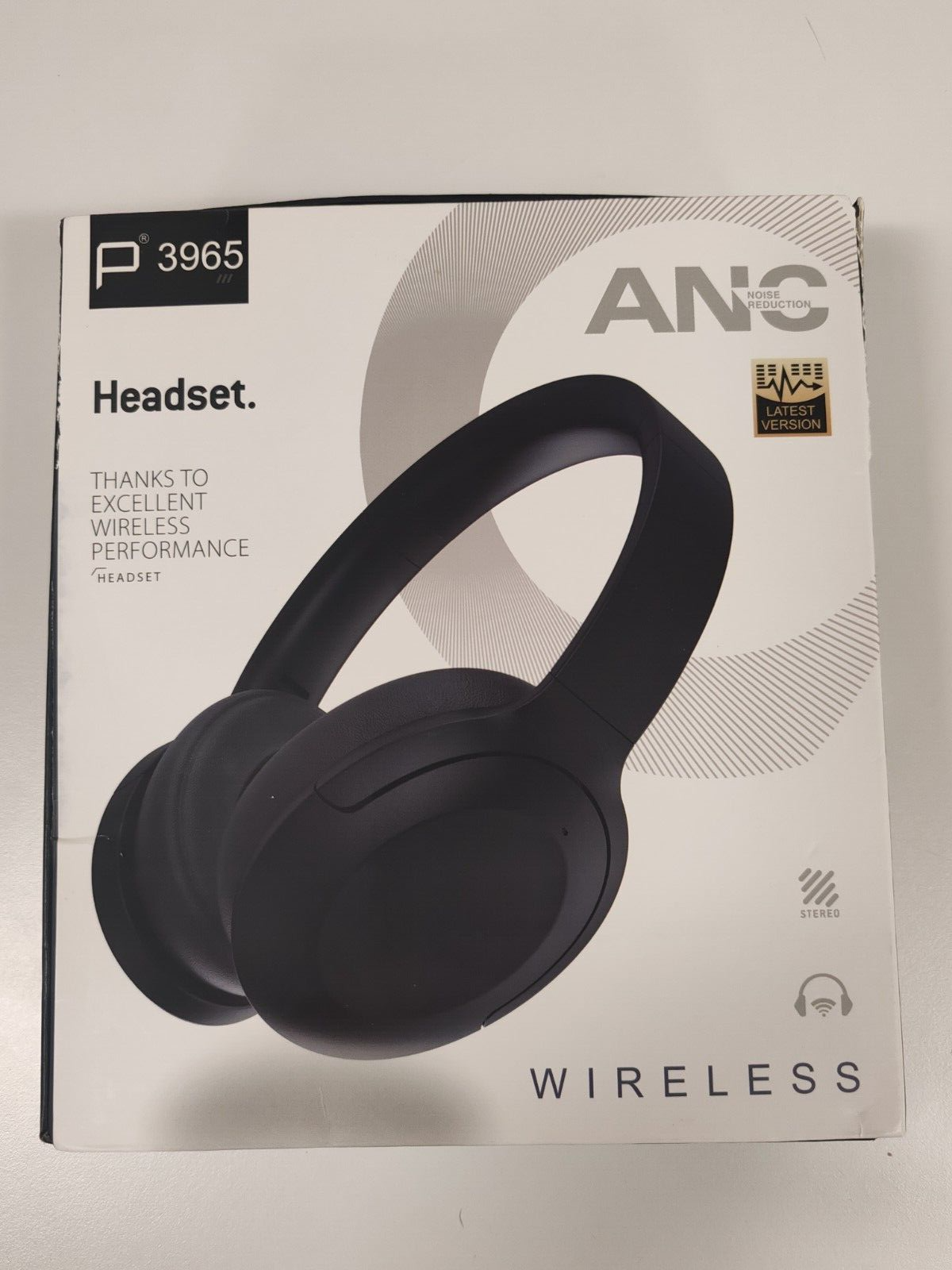 ANC P3965 Over Ear Wireless Bluetooth Headphones - Black