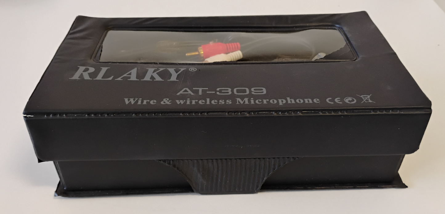 Rlaky AT-309 Wired / Wireless Microphone + Wireless Receiver w/ Original Box