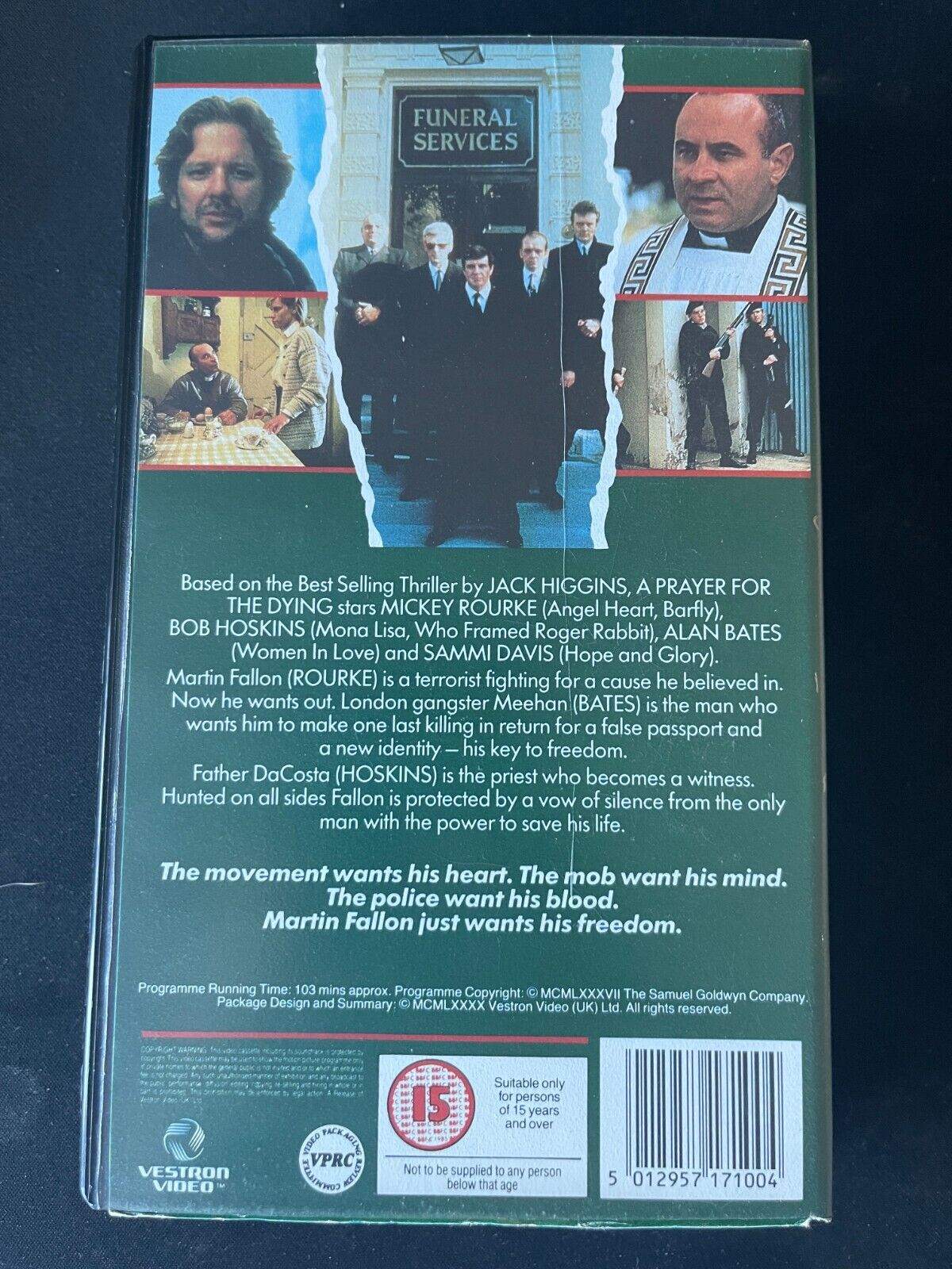 A Prayer For The Dying - VHS Video Tape - PAL - Mickey Rourke (Big Box)