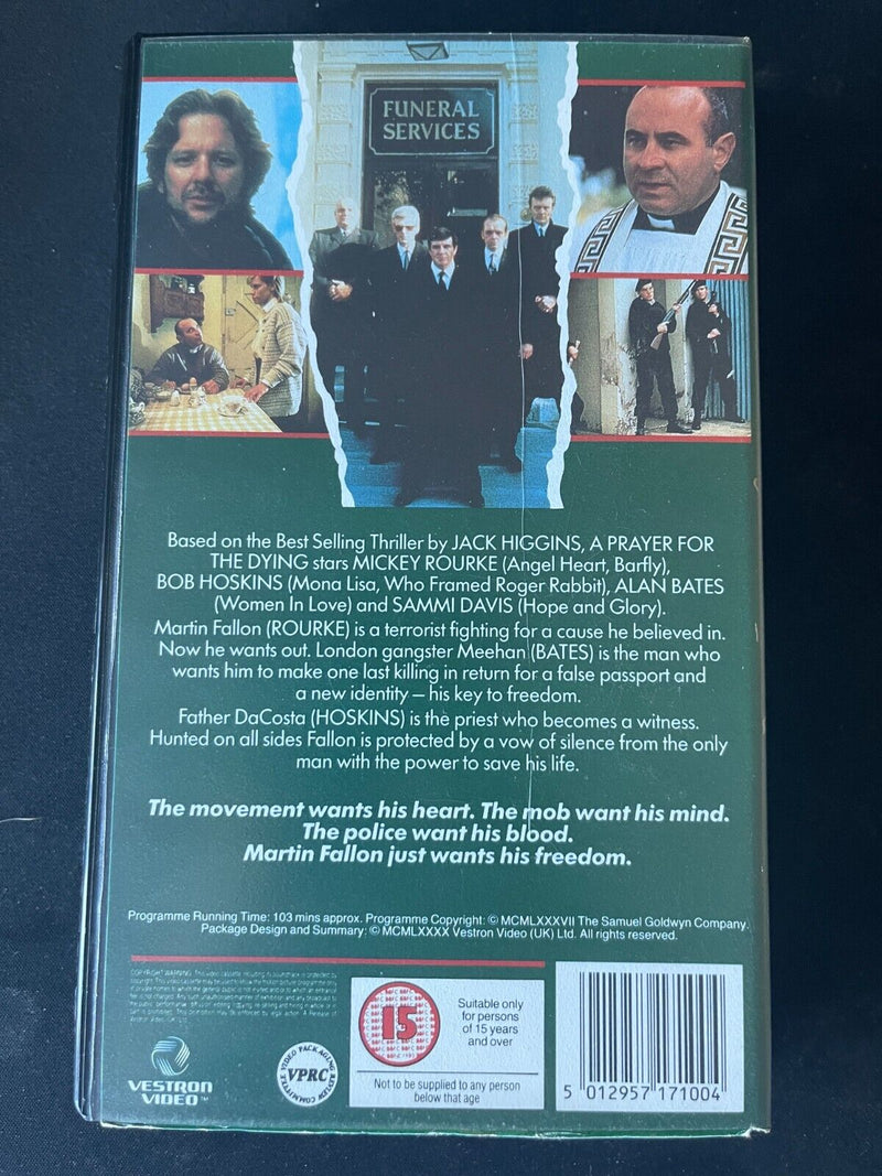 A Prayer For The Dying - VHS Video Tape - PAL - Mickey Rourke (Big Box) - image 2