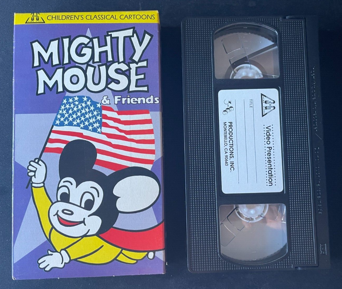 Mighty Mouse & Friends - VHS Video Tape - Classic Animation Collection - Very Good