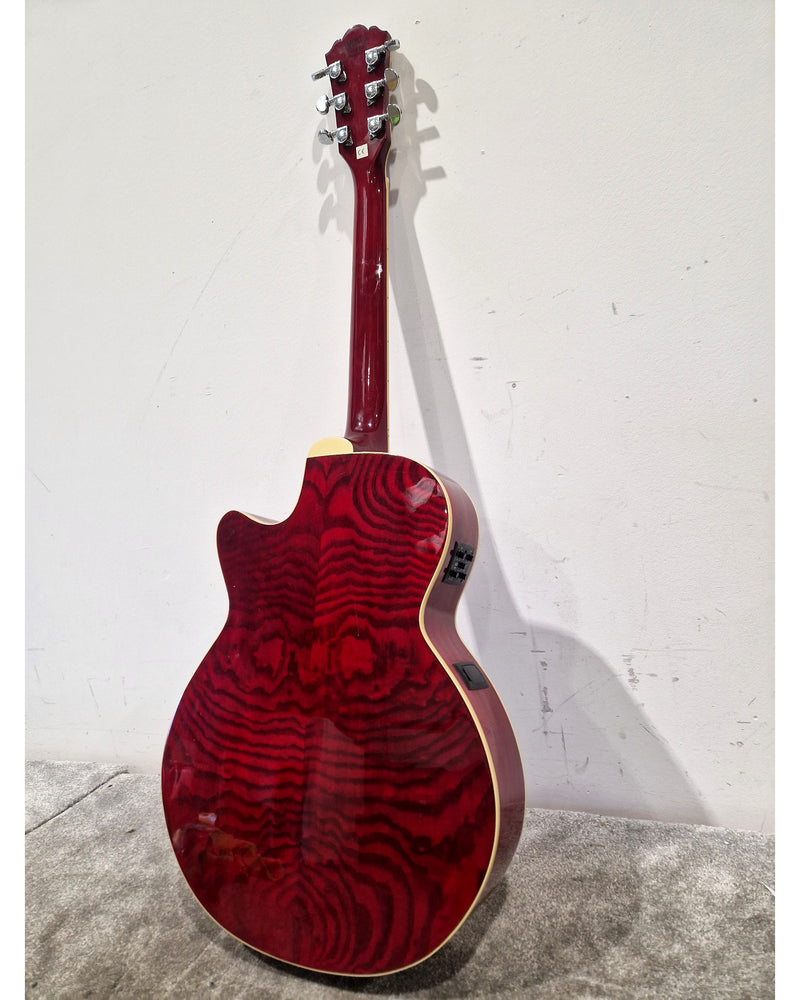 Washburn EA18TR Electro-Acoustic Guitar Red - Cutaway Design - Excellent - image 4