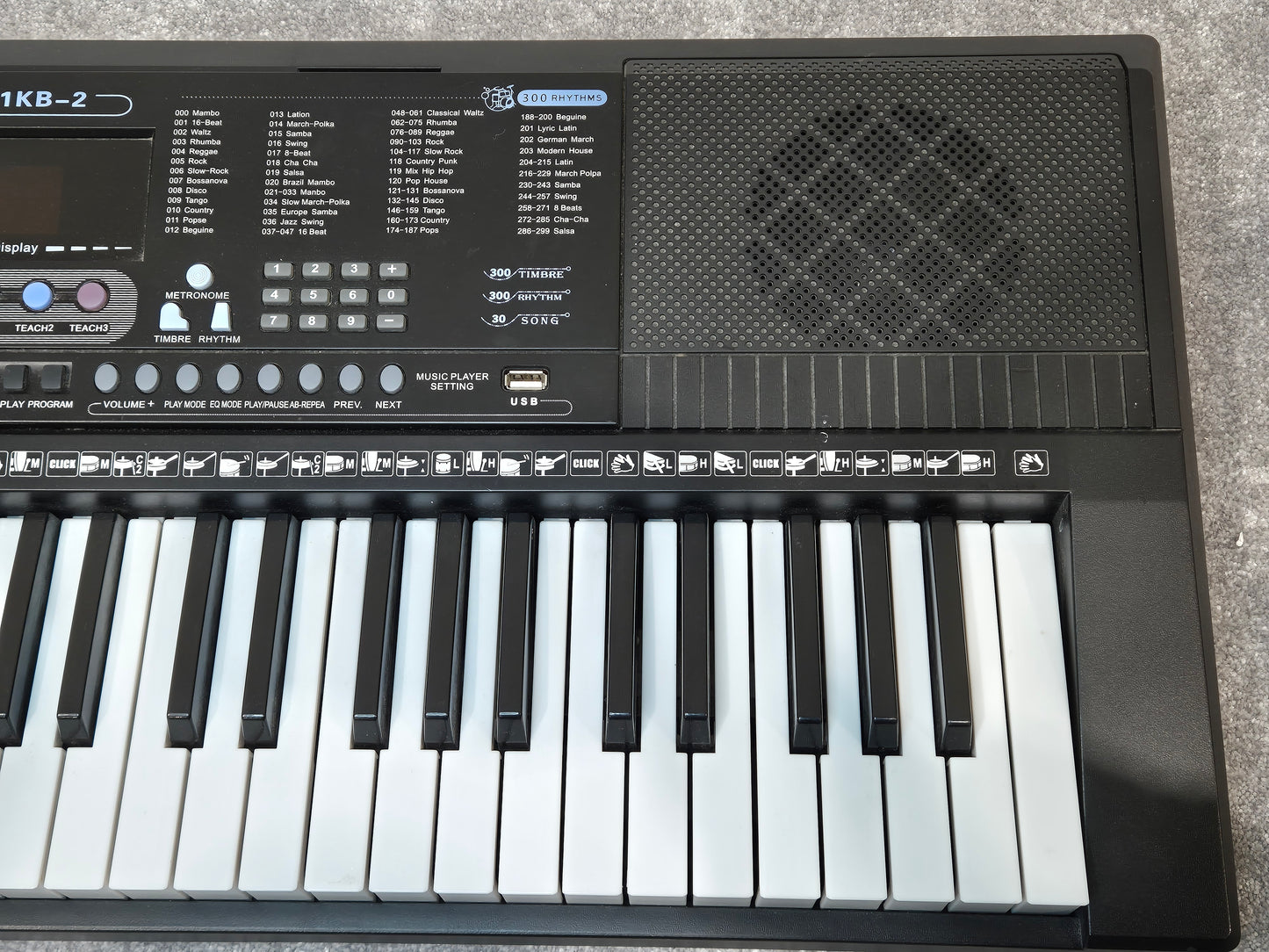 MYLEK MY61KB2 - 61 Key Electronic Keyboard - Black