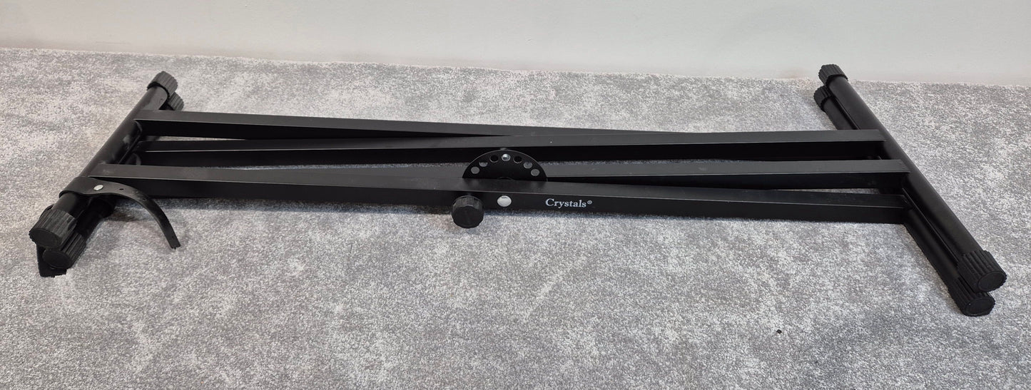 Crystals Double Braced X Frame Music Piano Keyboard Stand