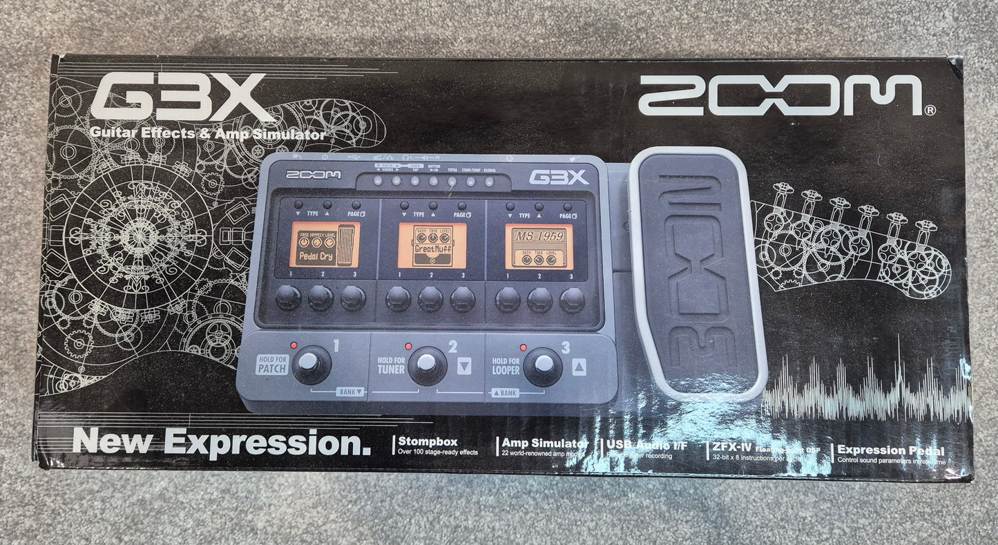 Zoom G3X - Multi-Effects Guitar Pedal - Original Box + Power Adapter