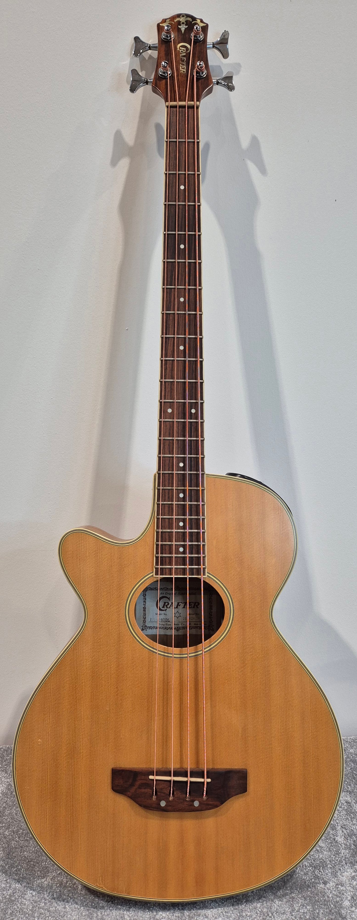 Crafter BA400EQL - Acoustic Bass Guitar - Left-Handed - Soft Bag