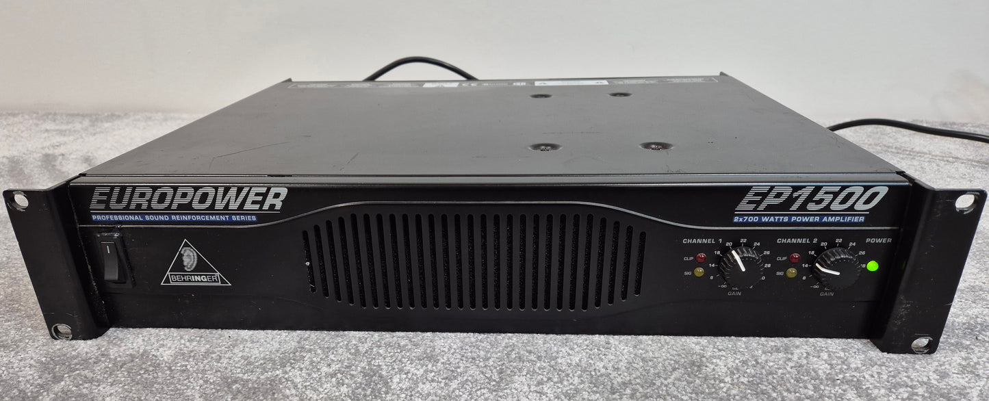 Behringer EP1500 Amplifier - 2 Channel Amp - Black