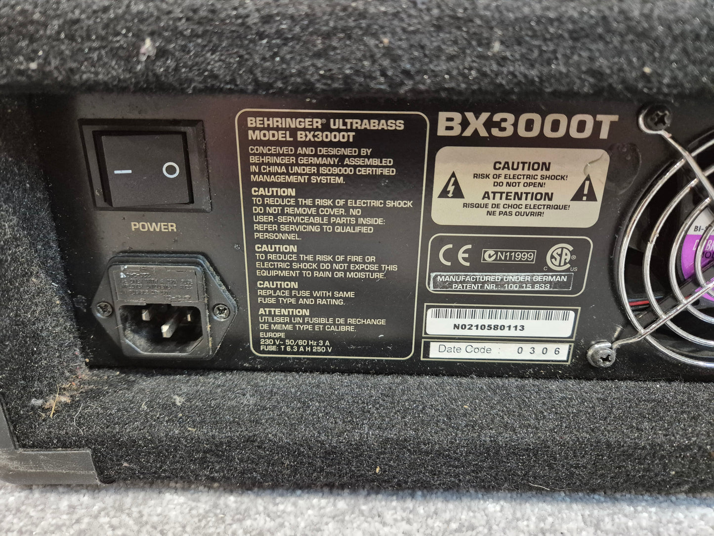 Behringer Ultrabass BX3000T - 300 Watt Bass Amplifier