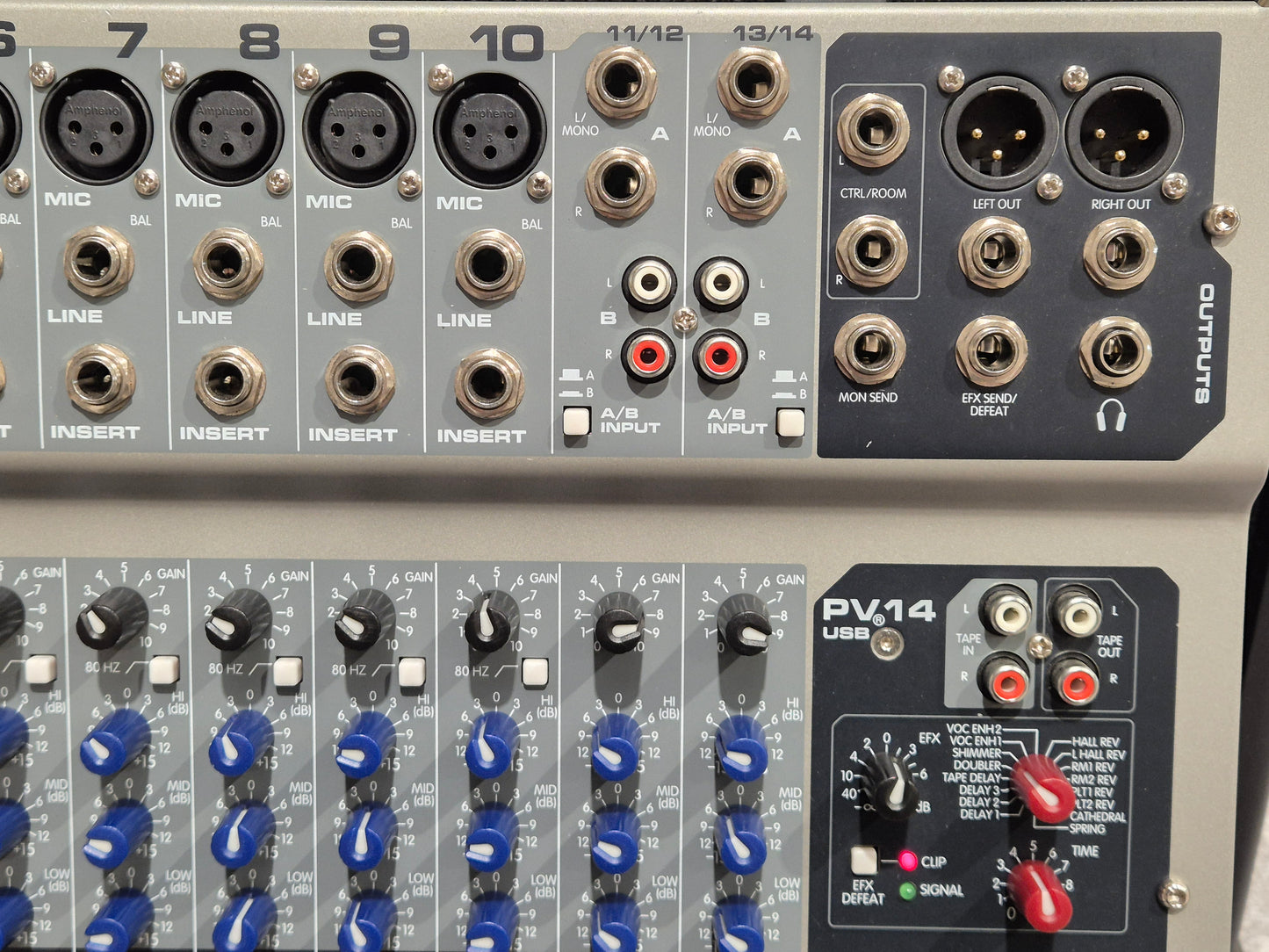 Peavey PV 14 USB Mixer - 14-Channel Mixer - Built-in DSP Effects