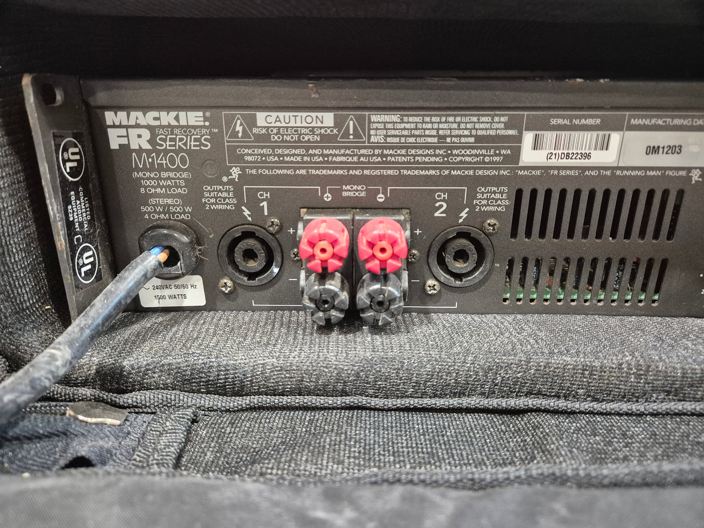 Mackie FR M1400 Amplifier - Dual-Channel - High-Power Output Amplifier