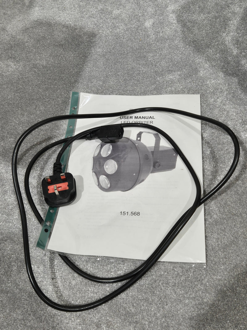 Qtx Light LED Orbiter Model 151.568 LED Lighting Effect - RGB Color Mixing, Sound Activation - Excellent w/ Original Box & Power Supply - image 7