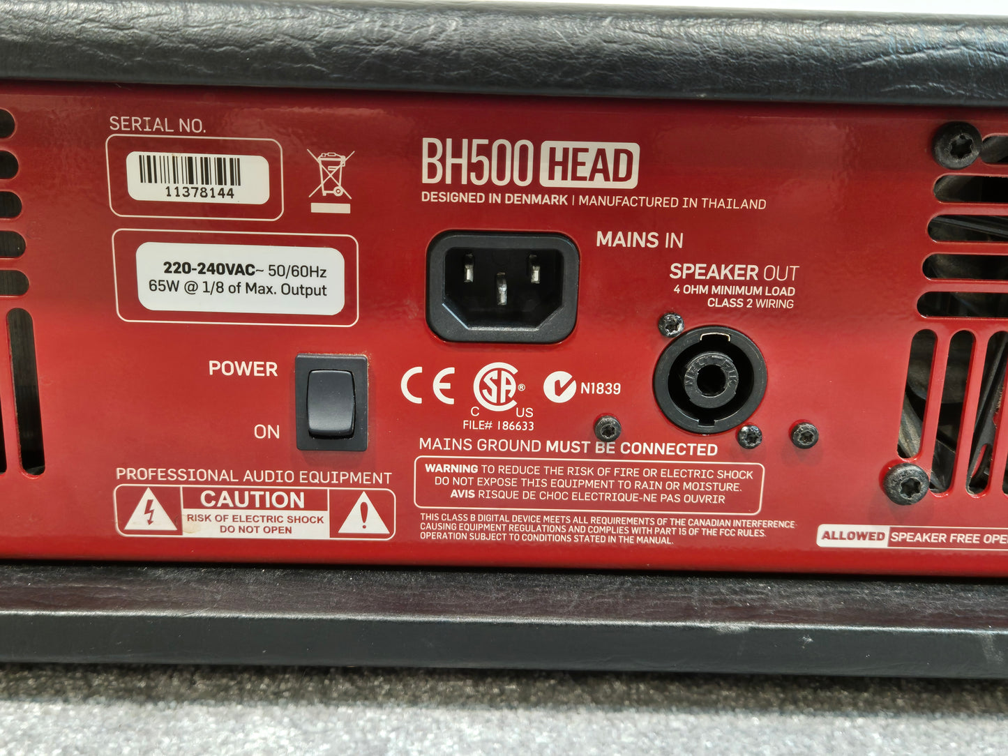 TC Electronic BH500 - 500-watt Bass Amp Head