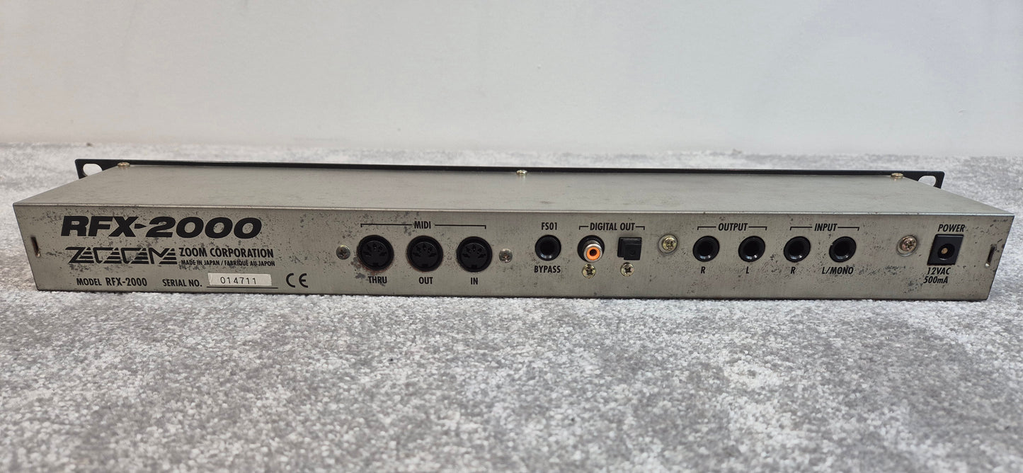 Zoom RFX-2000 - Digital Reverb And Multi-Effects Processor - Rack Mounted