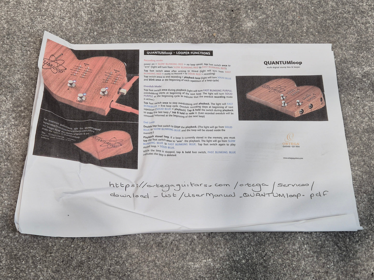 Ortega Quantum Loop - Digital Multi-Percussion Stomp Box