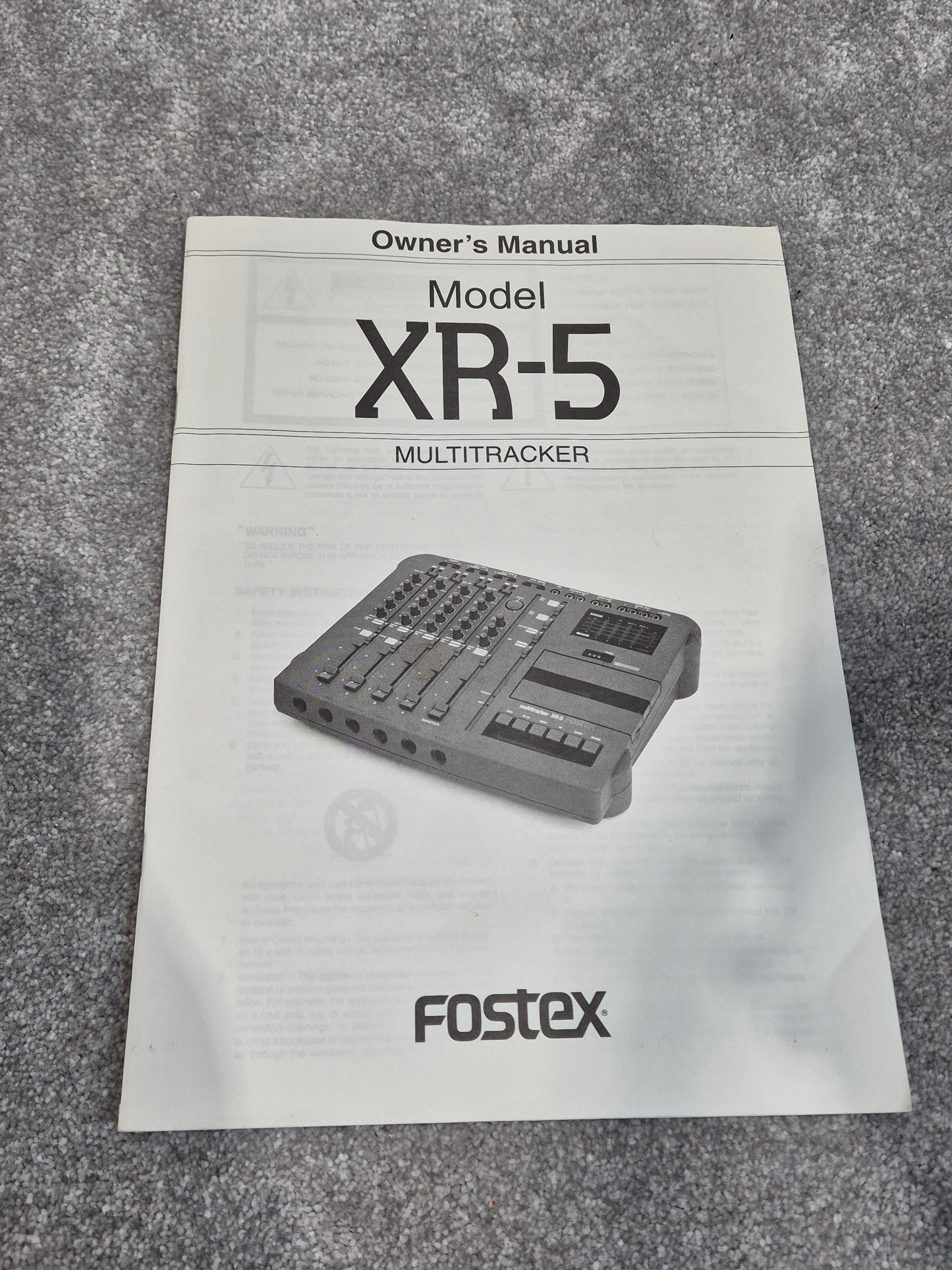 Fostex XR-5 - Four Input Multitrack Tape Recorder
