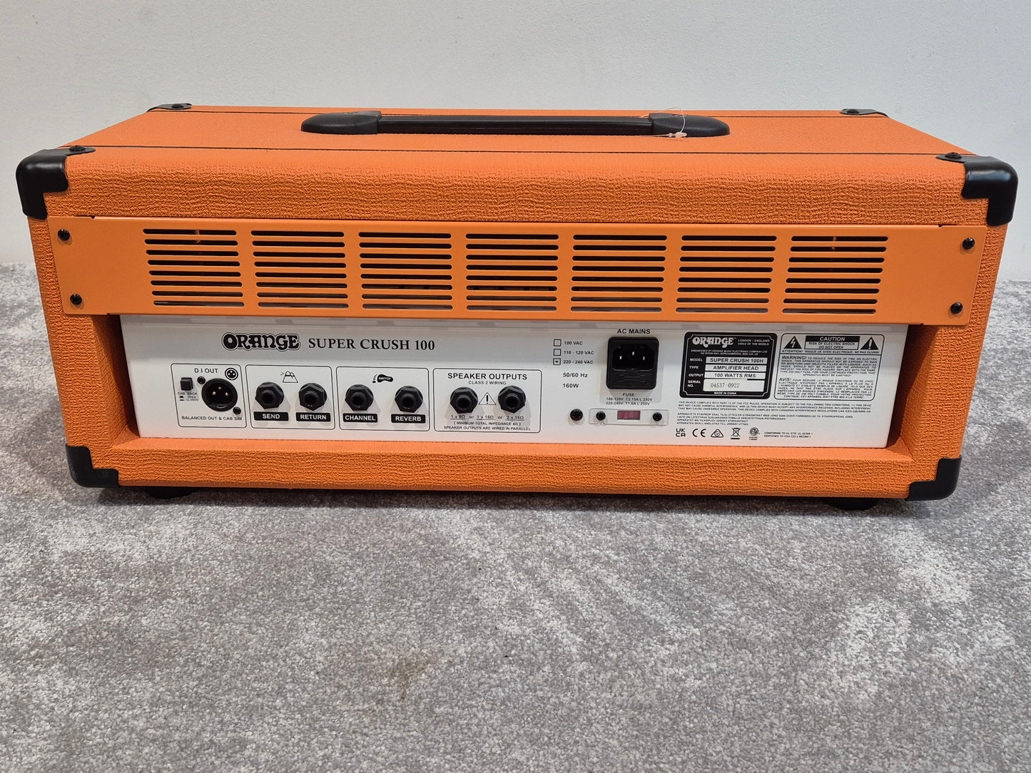 Orange Super Crush 100 - Solid-State Guitar Amplifier Head