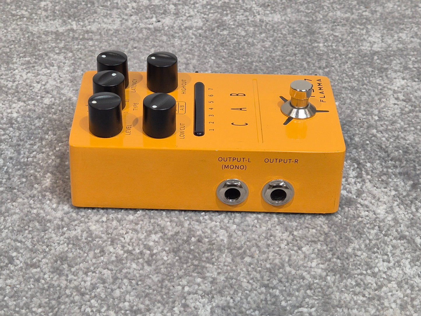 Flamma FS07 Cab - Compact Cabinet Simulation Pedal - Yellow w/ Original Box