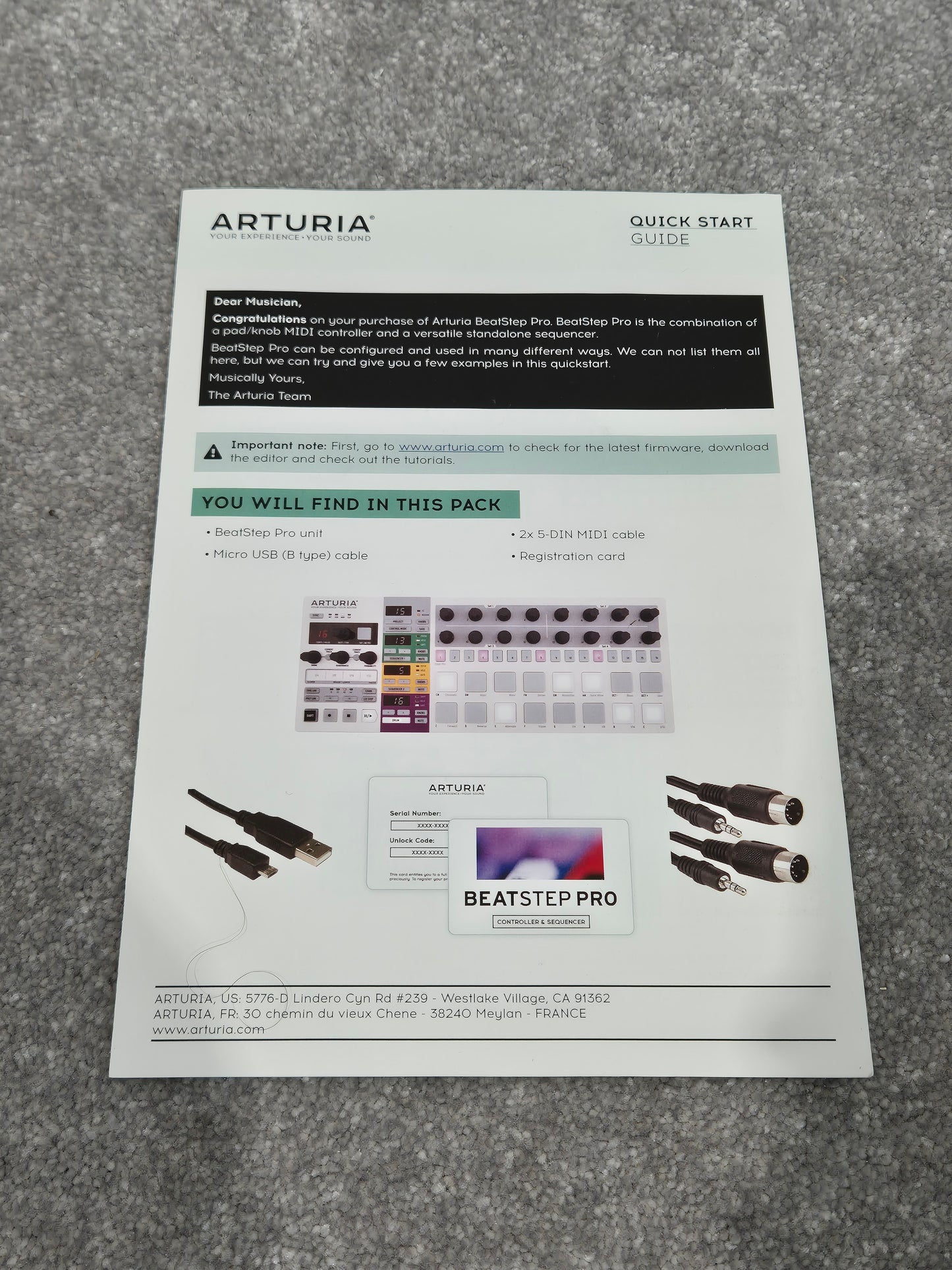 Arturia BeatStep Pro - Versatile Controller and Performance Sequencer w/ Original Box