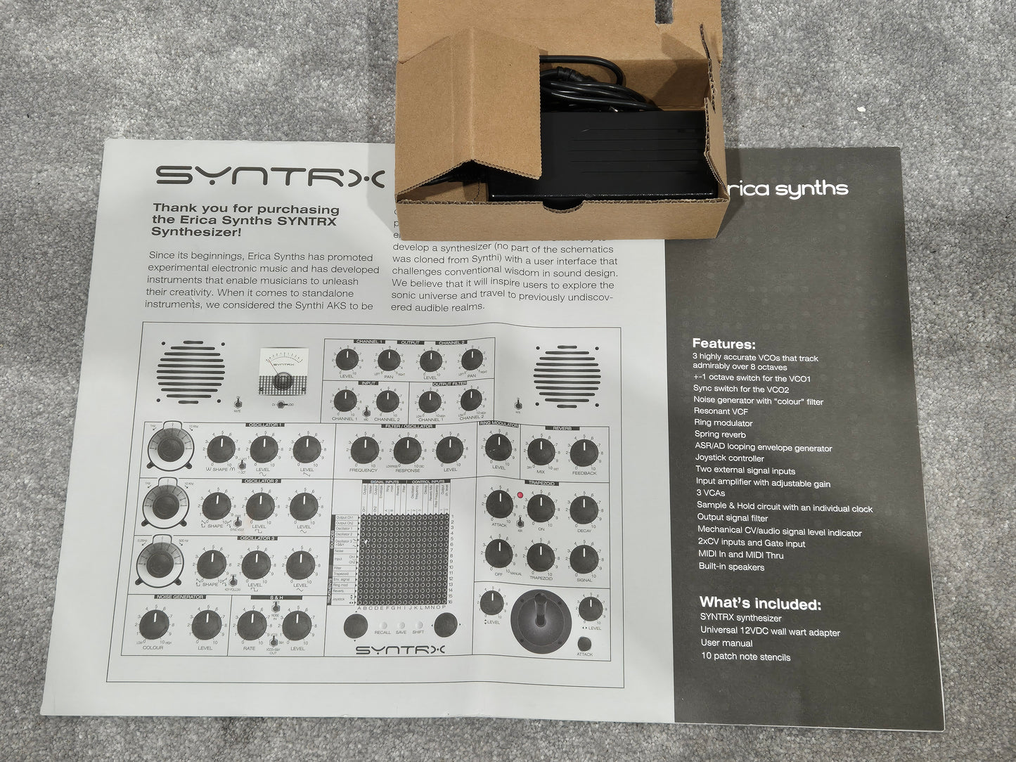 Erica Synths SYNTRX - Analog Synthesizer - Open Box New