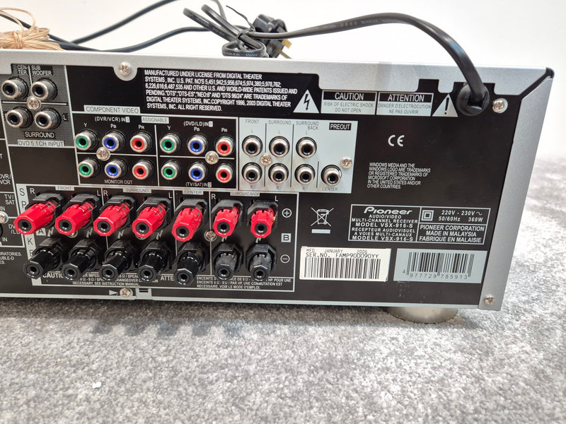 Pioneer Vsx 916s AV Receiver - 7.1 Channels, Dolby Digital - Excellent w/ Original Box - image 7