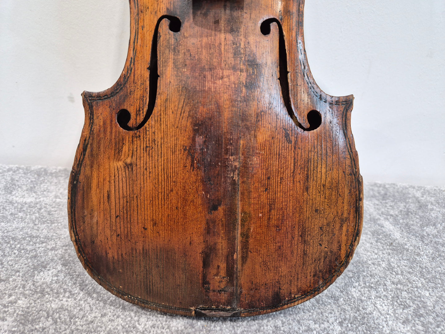 Antique Lion Head Violin - No Sound Post w/ Hard Case - Vintage