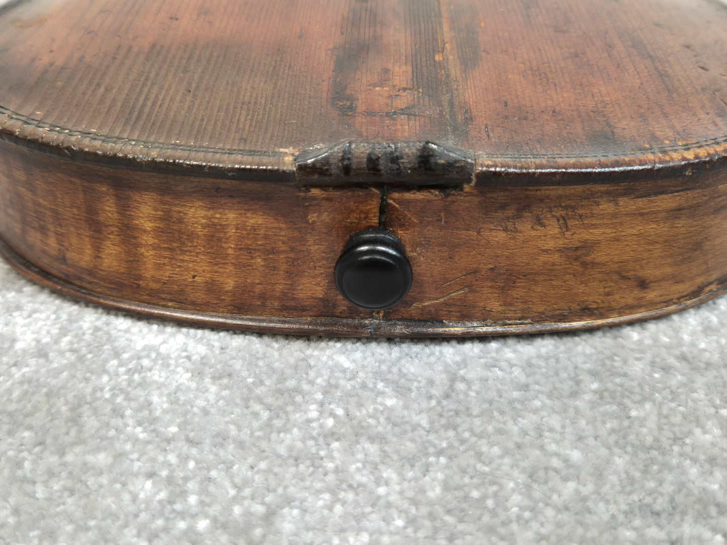 Antique Lion Head Violin - No Sound Post w/ Hard Case - Vintage