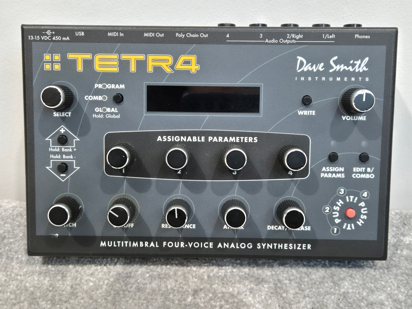 Dave Smith Tetra Synth - Analog Poly Synthesizer w/ Original Power Supply
