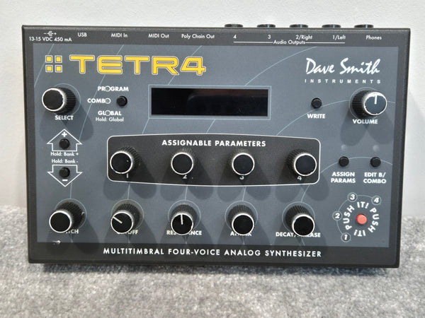 Dave Smith Tetra Synth - Analog Poly Synthesizer w/ Original Power Supply