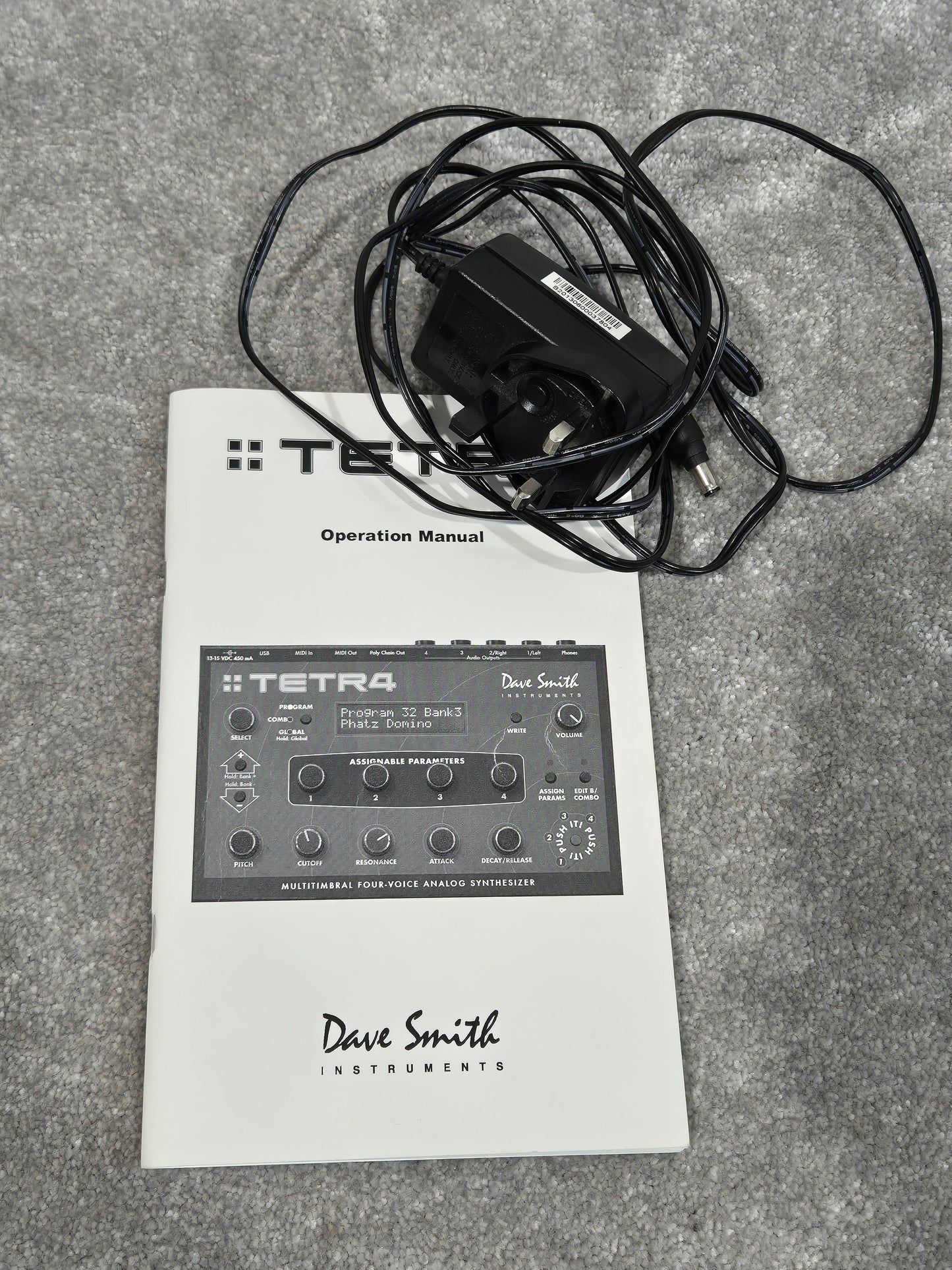 Dave Smith Tetra Synth - Analog Poly Synthesizer w/ Original Power Supply