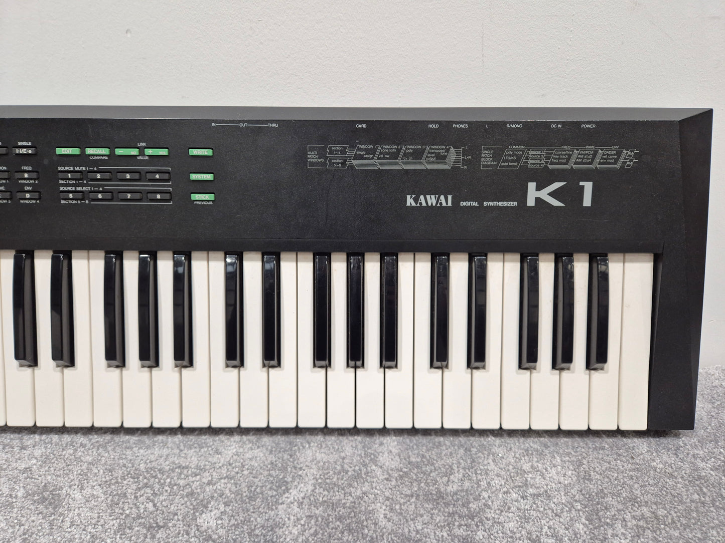 Kawai K1 - 61-key Synthesizer Keyboard Manufactured in 1988 w/ Flight Case