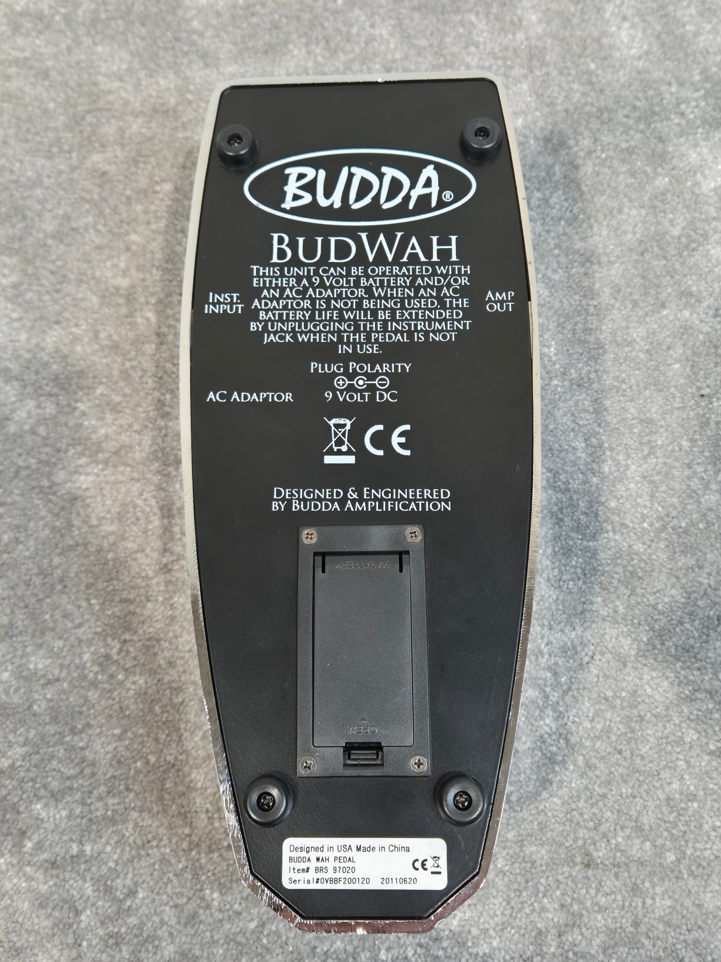 Budda BudWah Wah Pedal - Guitar Effect Pedal