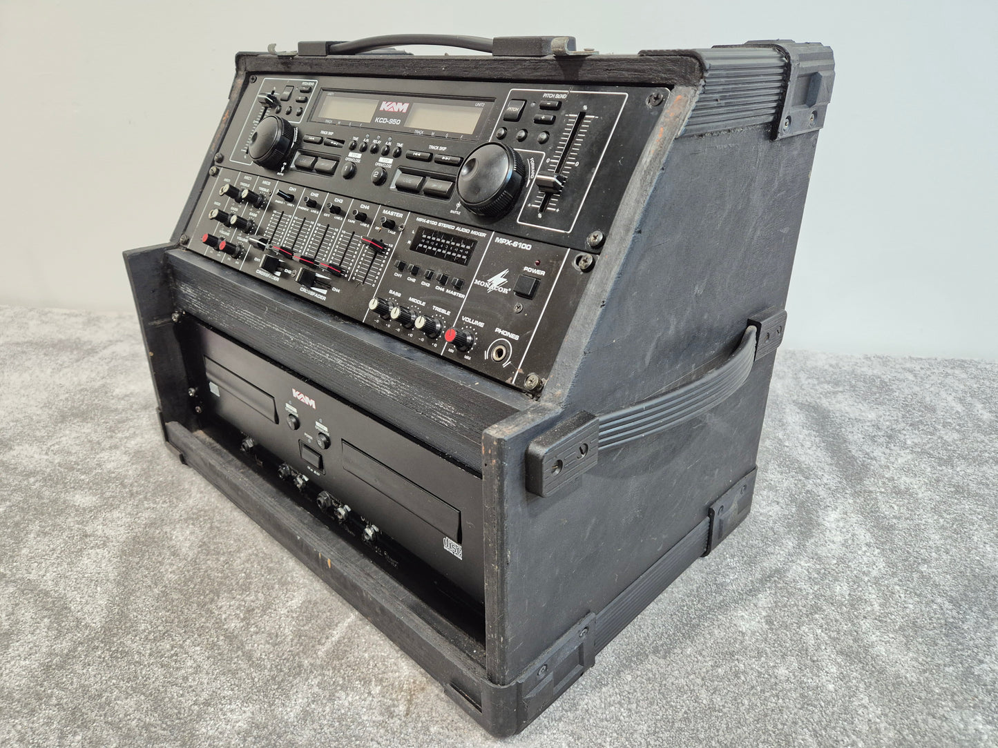 KAM KCD 950 DJ Player - Dual CD Player w/ Wooden Case