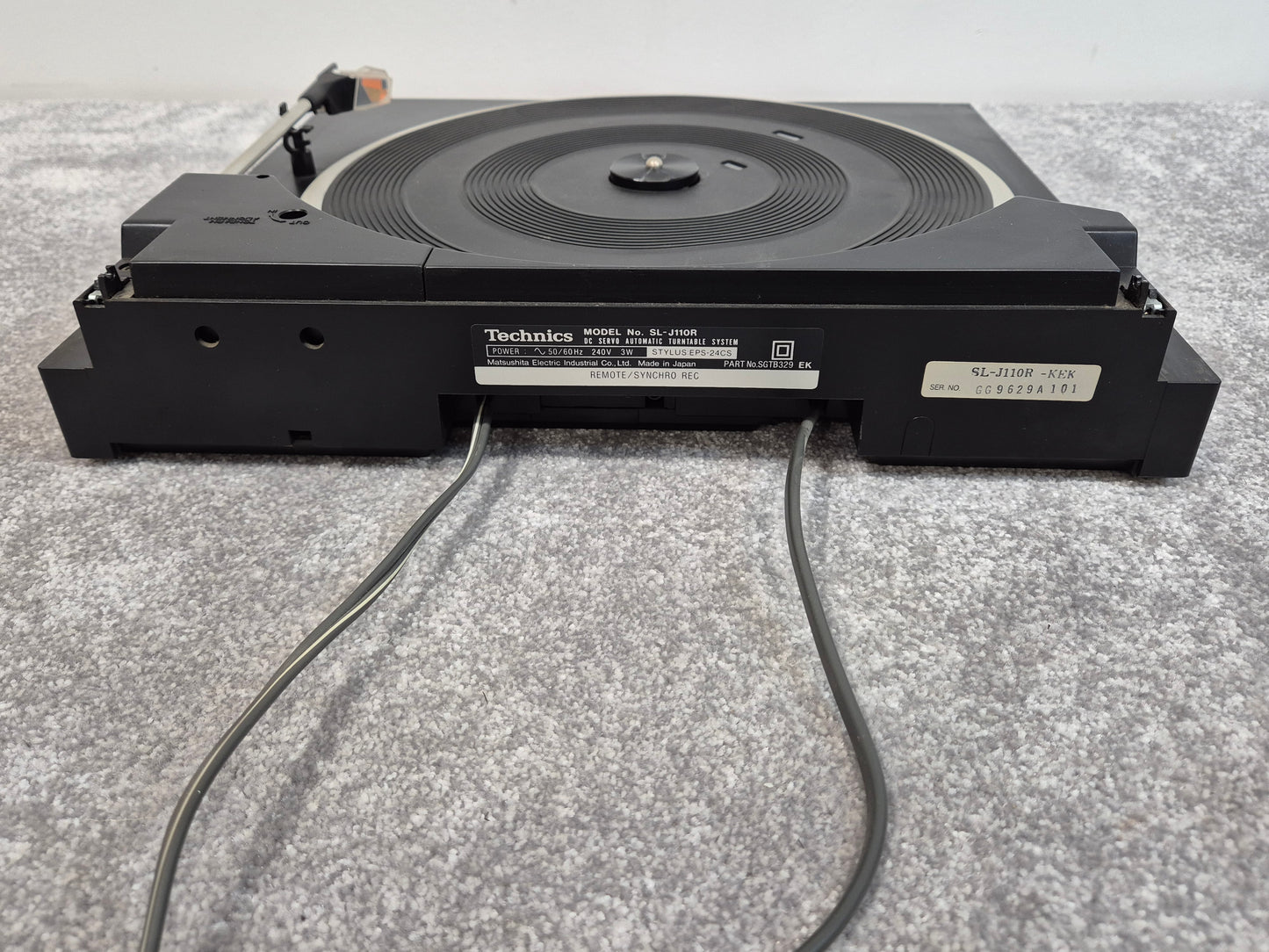 Technics SL-J110R - DC Servo Full-Auto Belt Drive Turntable (Read Description)
