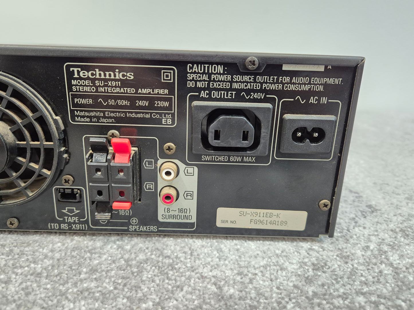 Technics SU-X911 - Stereo Integrated Amplifier w/ Remote Control