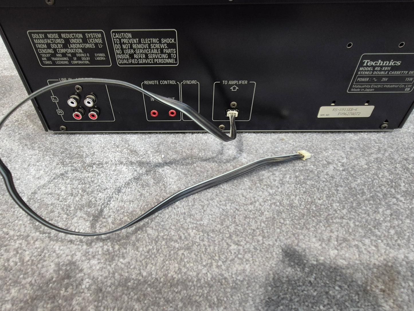 Technics RS-X911 - Stereo Double Cassette Deck (Read Description)