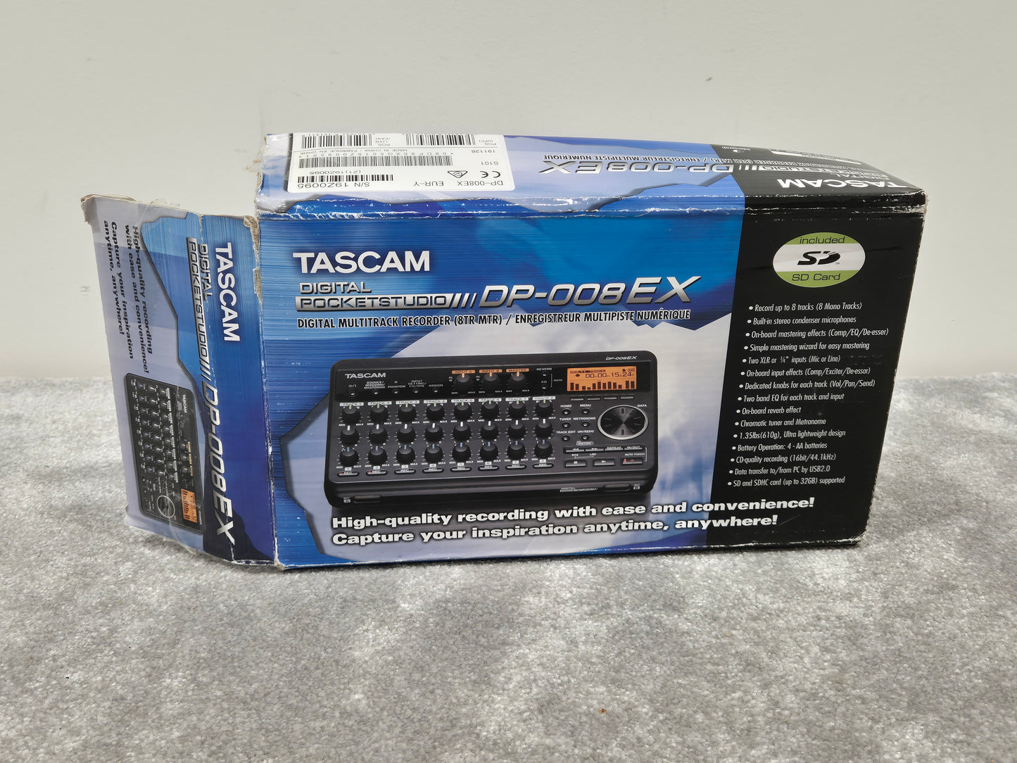 Tascam DP-008EX - 8-Track Digital Pocket Studio w/ Original Box