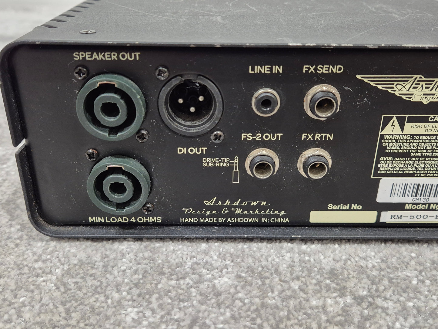 Ashdown RM500 EVO II - 500-watt Amplifier Head