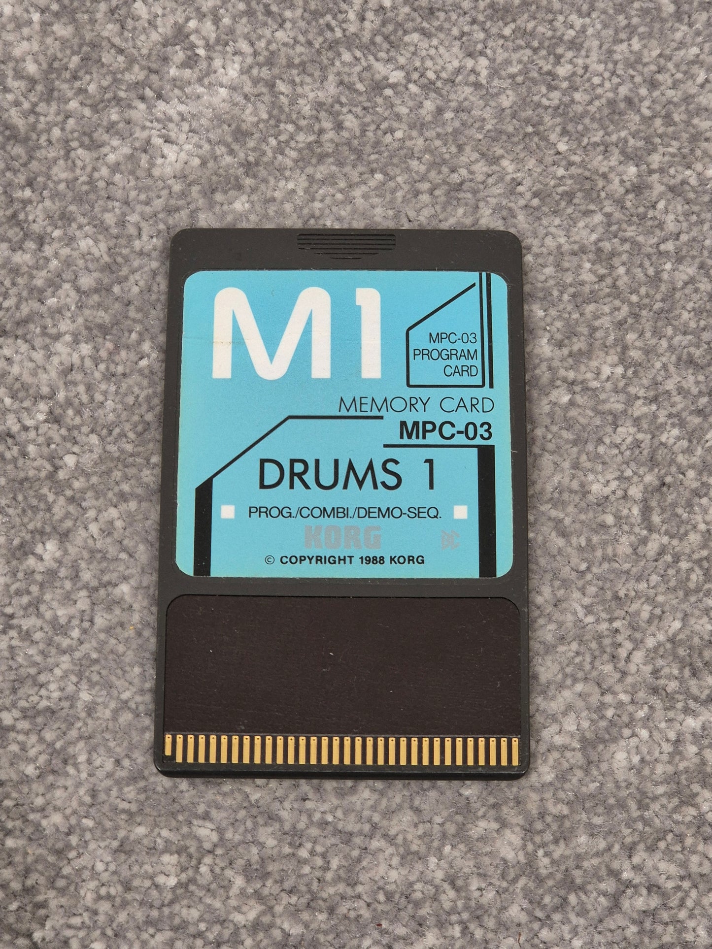 Korg M1 MPC-03 - Drums 1 Program Card - Drum Sounds