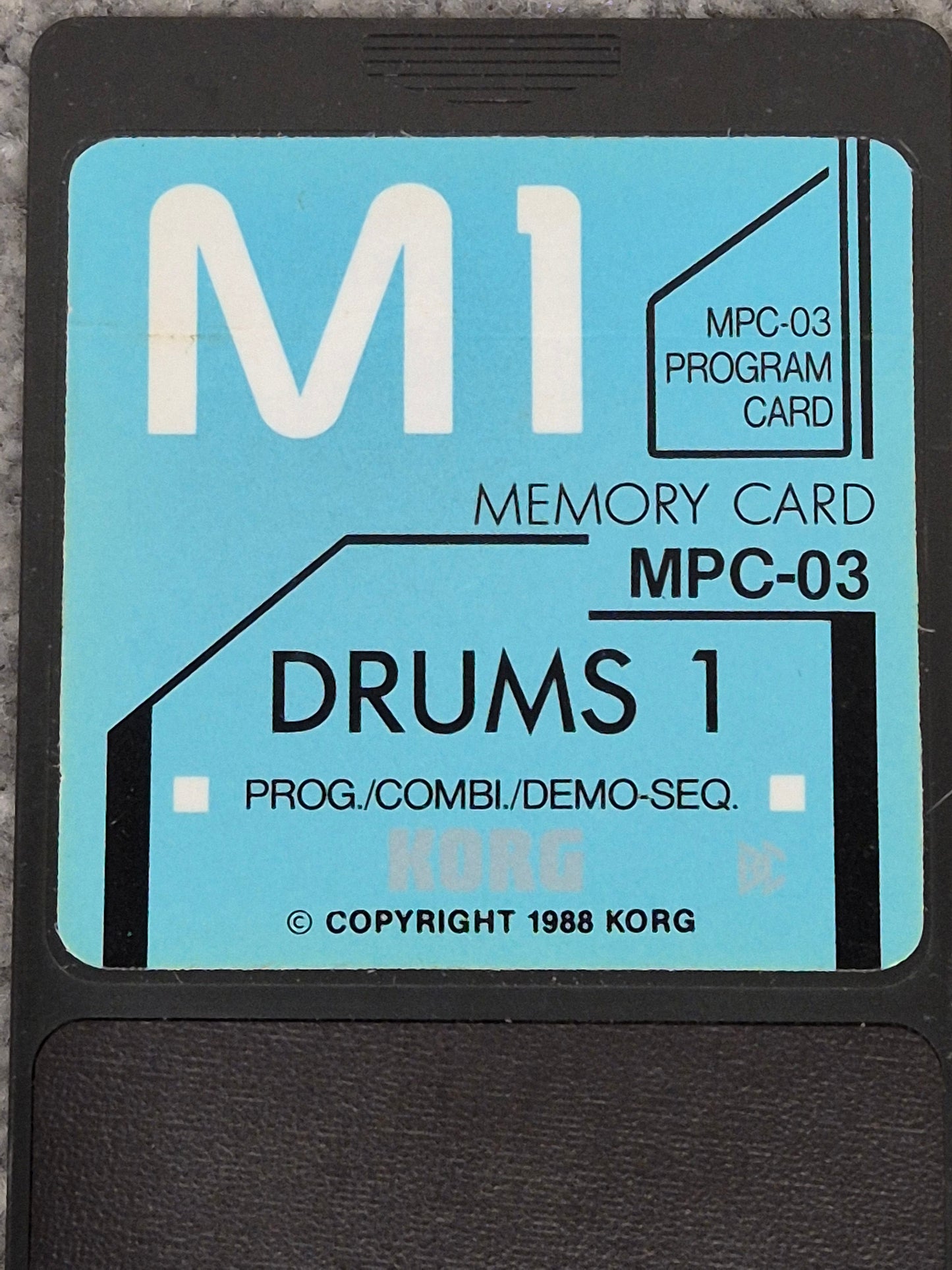 Korg M1 MPC-03 - Drums 1 Program Card - Drum Sounds