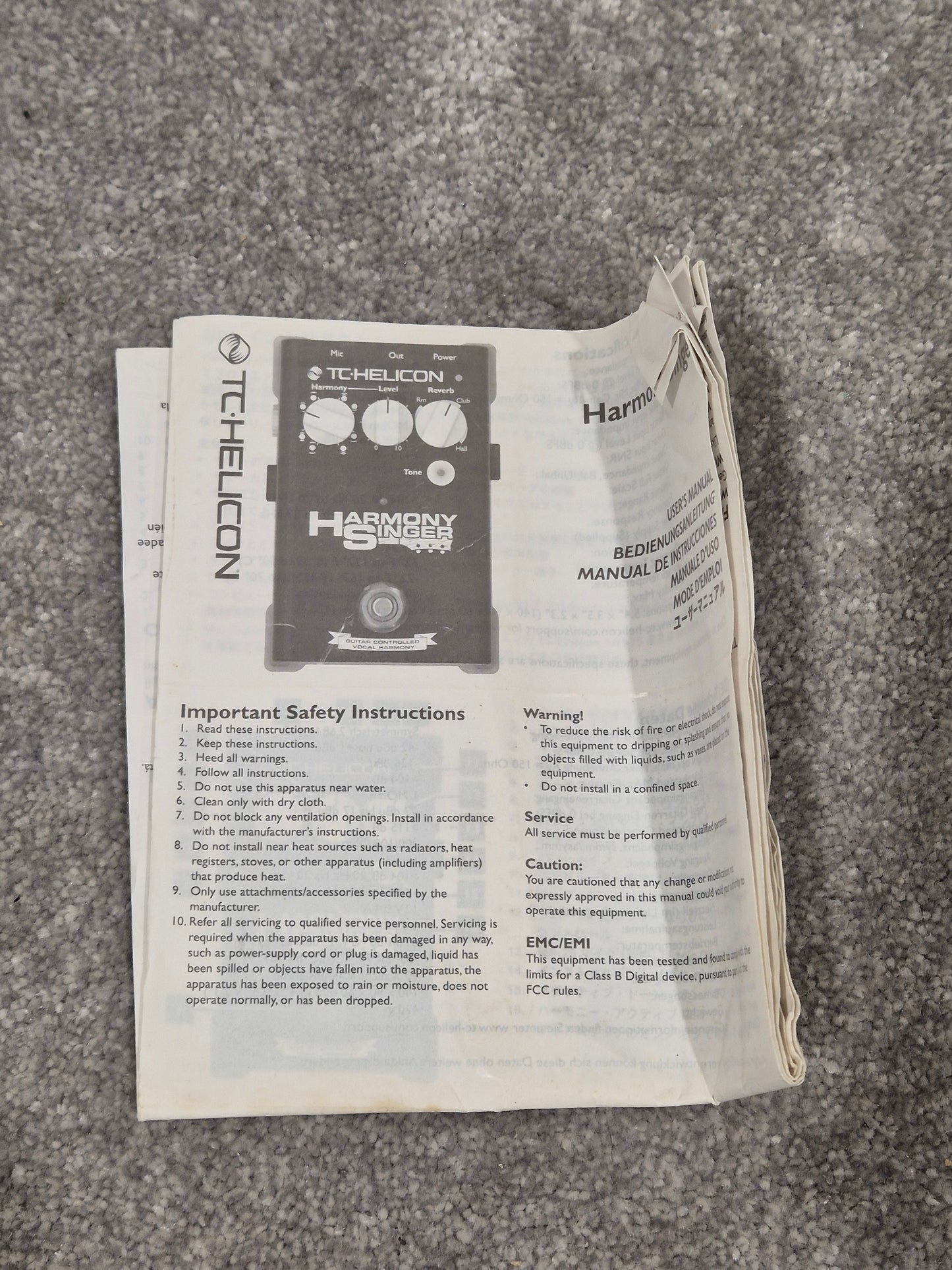 TC Helicon Harmony Singer 2 - Vocal Processor w/ Original Box