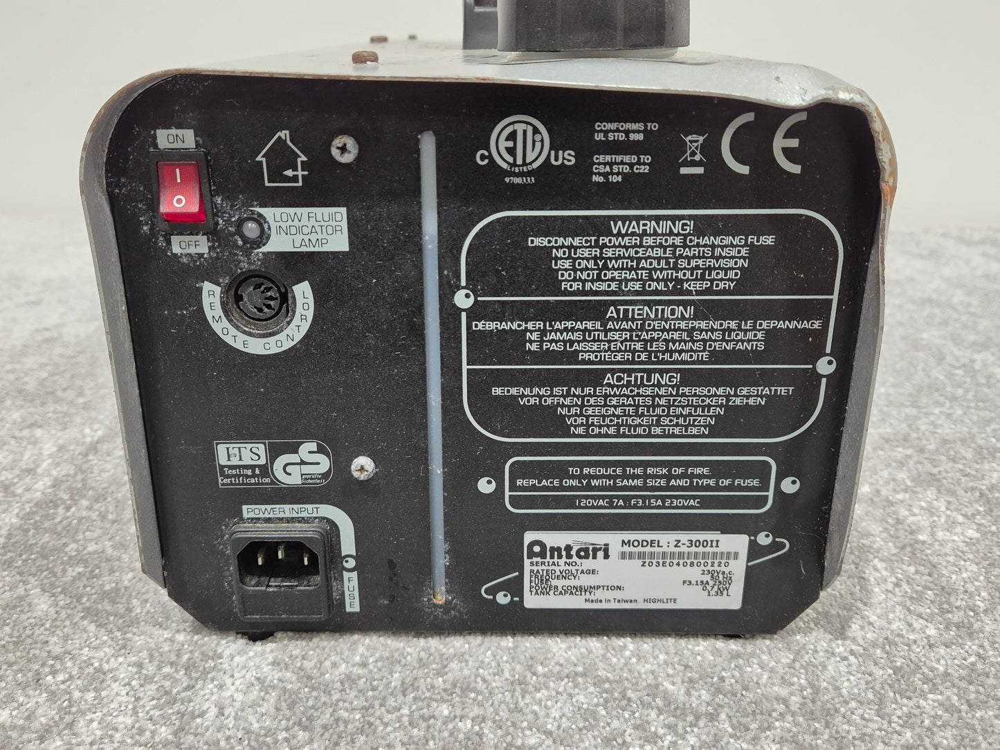 Antari Z-300 - Fine Mist Hazer Machine