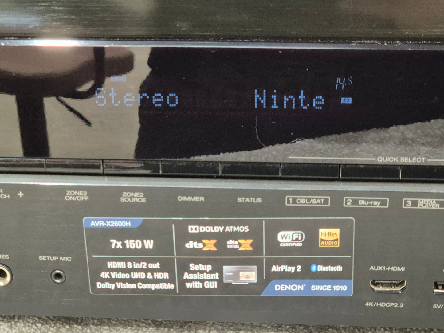 Denon AVR-X2600H - 7.2 Channel AV Receiver/Amplification