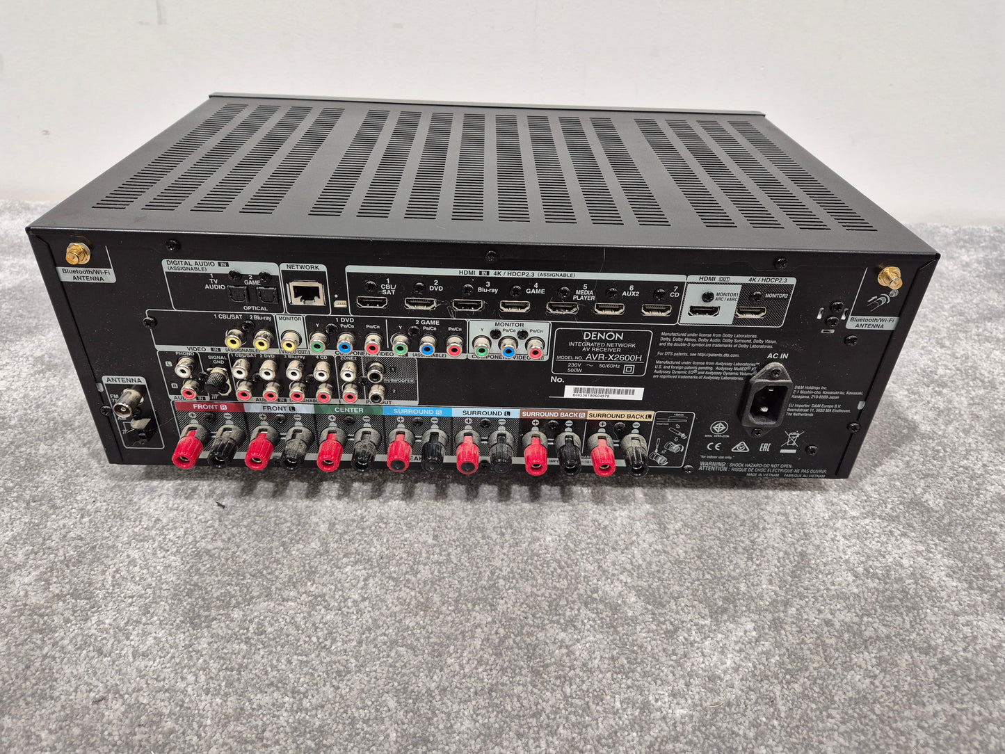 Denon AVR-X2600H - 7.2 Channel AV Receiver/Amplification