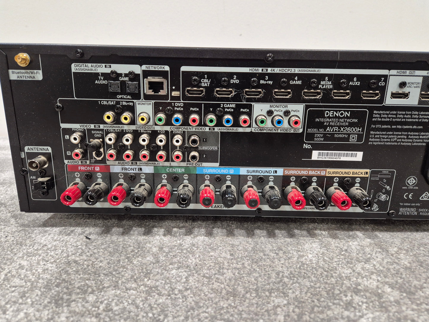 Denon AVR-X2600H - 7.2 Channel AV Receiver/Amplification