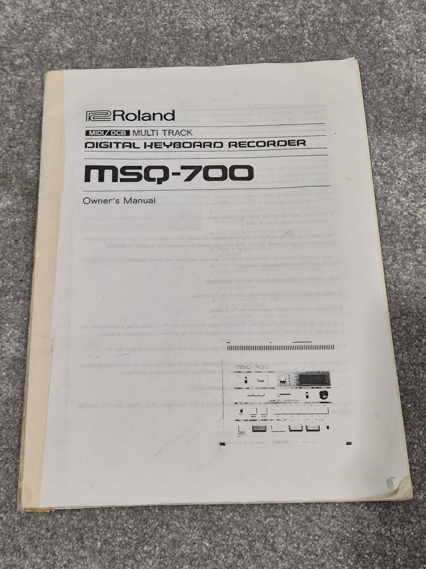 Roland MSQ-700 - Multitrack Digital Keyboard Sequencer (Read Description)