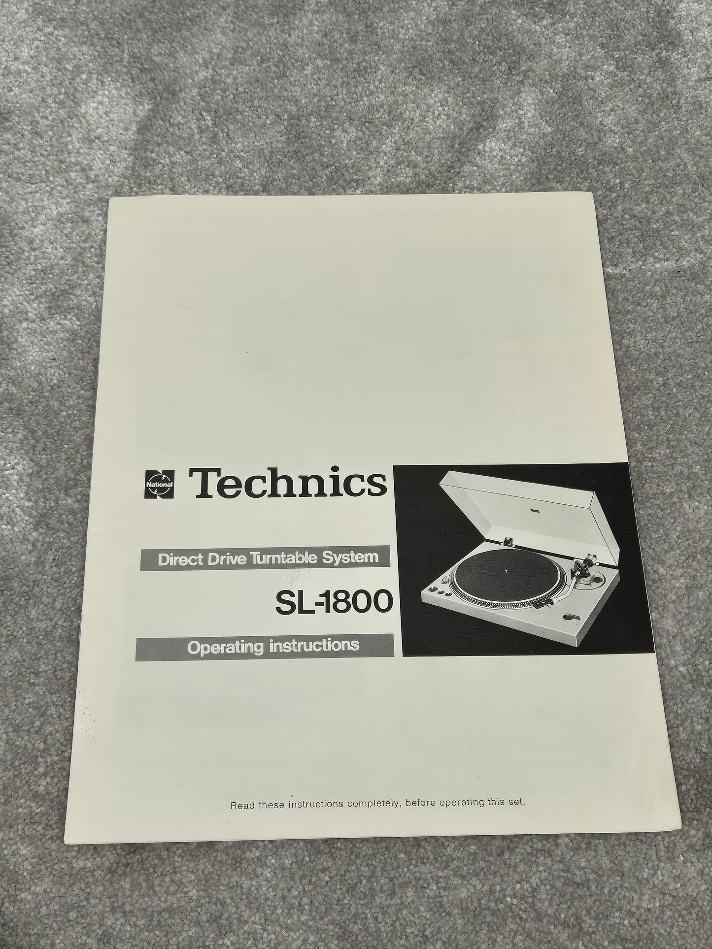 Technics SL 1800 - Direct-Drive Turntable