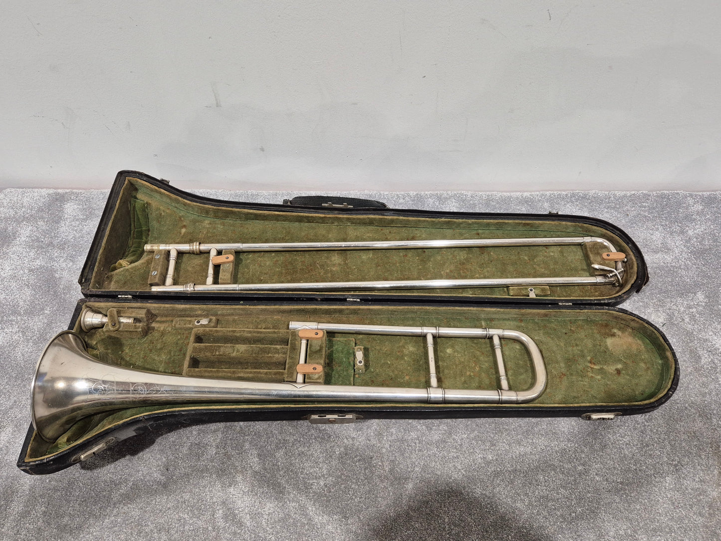 Vintage Martin Elkhart Trombone 1914 - Silver w/ Hard Case