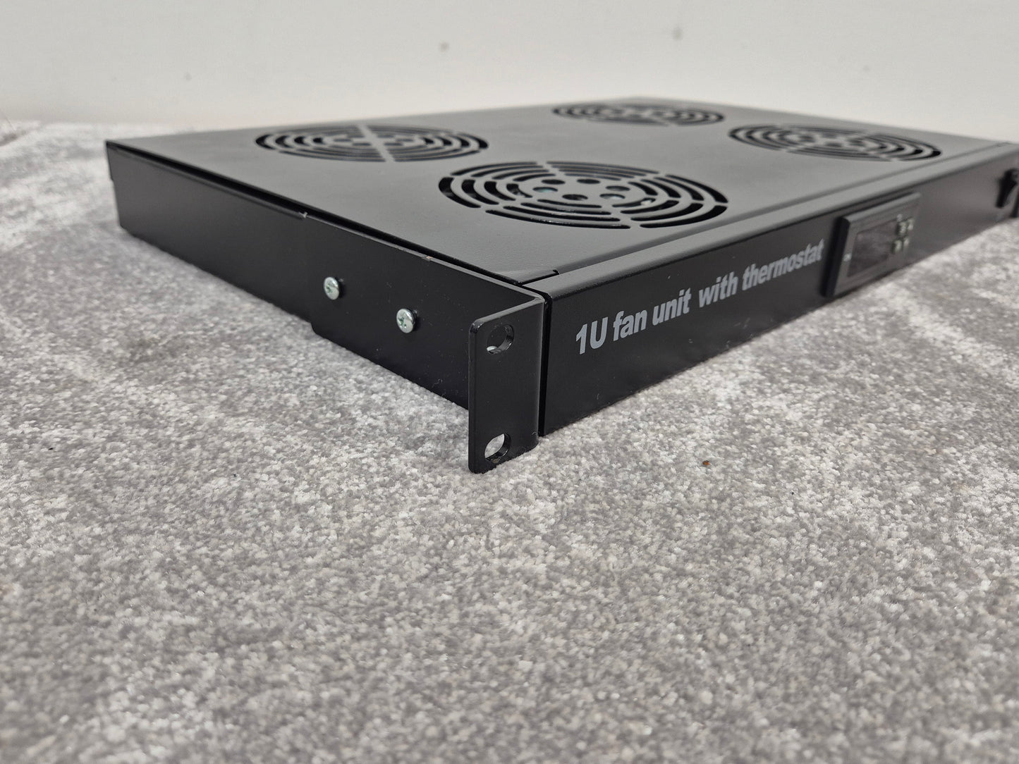 1U Fan Unit Thermostat - 4 Way Digital Mount Fan Tray